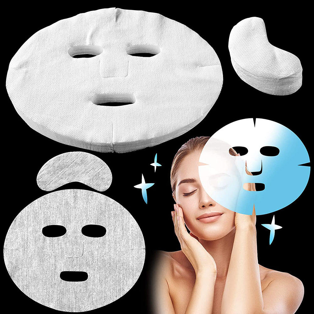 100Pcs DIY Disposable Eye & Face Mask Sheets | Korean Beauty Care Paper for Personal Spa & Home Use – orangles Kuwait