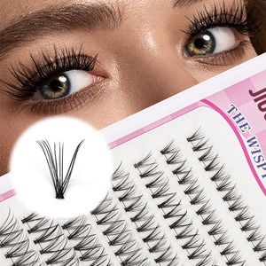 Bán buôn DIY Manga Spike lông mi wispy cụm lông mi giả với đáy Fluffy Eye Lash phần mở rộng Kit mix cụm lông mi - Product Image 4