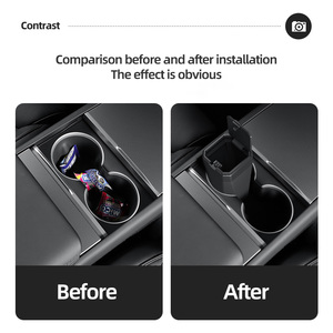 Nuevo Diseño de Contenedor de Basura de Plástico para Auto con Tapa, Almacenamiento en la Consola, Bote de Basura para Vehículo, Accesorios para Auto y Hogar - Product Image 3