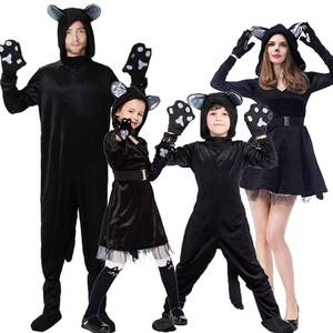 Disfraz de Gato Negro para Niños, Estilo Zentai, para Halloween, Unisex, Mono para Niños, Inspirado en TV y Cine - Product Image 1