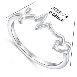 Gioielli Cristiani <span class=keywords><strong>Anello</strong></span> in <span class=keywords><strong>Argento</strong></span> Sterling 925 con Croce Cuore <span class=keywords><strong>Fede</strong></span> Speranza Amore per Donne - Product Image 3