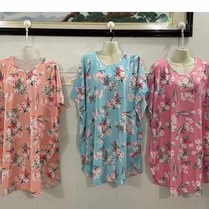 ชุดนอนผ้าไหม<span class=keywords><strong>นม</strong></span>คอกลมแขนสั้นโอเวอร์ไซส์สำหรับผู้หญิง, ชุดนอนผ้าฝ้ายลำลองใส่นอนสำหรับใส่อยู่บ้าน - Product Image 2