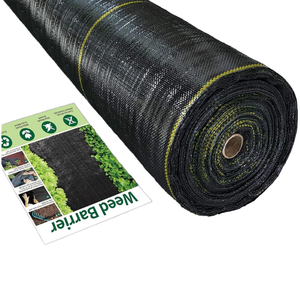 Toile <span class=keywords><strong>de</strong></span> paillage tissée noire robuste pour cours et jardins, résistante aux déchirures et à excellente perméabilité à l'<span class=keywords><strong>eau</strong></span> - Product Image 2