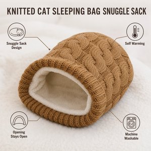 Saco de Dormir Tejido para Gatos y Perros Pequeños, Calmante, Lavable a Máquina, Cómodo, Autocalentable, Antideslizante - Product Image 3