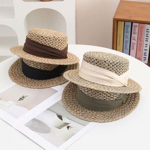 2025 Summer New Arrival Hand Made Seagrass Straw Boater <b>Hat</b> <b>for</b> Women Beach Fashion Sun Shade Dress - Product Image 4