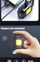 Mini poche Portable en aluminium étanche magnétique Rechargeable haute puissance Led porte-clés lampe de poche lumière de travail