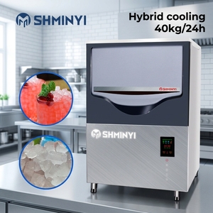Machine à glaçons commerciale de 32 kg avec système de refroidissement hybride à compresseur, machine à glaçons automatique pour les boissons, les cafés et les restaurants - Product Image 2