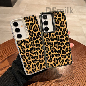 <span class=keywords><strong>Coque</strong></span> de téléphone portable antichoc en TPU+PC avec motif léopard argenté et peinture UV, la plus vendue, pour téléphones S26 et série A - Product Image 1