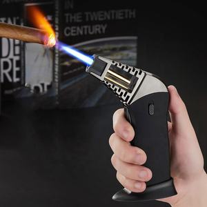 Briquet torche à gaz butane à flamme bleue haute pression réglable et coupe-vent BS-882 pour cuisine et cigares - Product Image 3