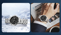 Montres mécaniques personnalisées, mouvement en acier inoxydable, luxe, sport, cadran analogique, 10 bars de résistance à l'eau, montre mécanique unisexe