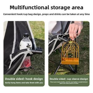 Nouvelle chaise pliante double légère pour le <span class=keywords><strong>camping</strong></span> en plein air, chaise de plage portable, facile à ranger, pique-niques, mobilier d'extérieur en fer - Product Image 3