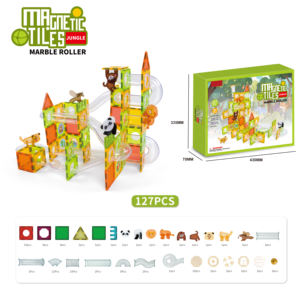 EPT 127 pièces, blocs de construction magnétiques créatifs, tubes, blocs de construction magnétiques, jeu de construction de circuit de billes magnétique, jouet de connexion pour enfants - Product Image 5