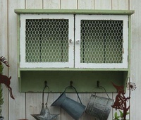 Armoire murale décorative en bois vieilli de style américain bon marché, rangement de jardin et décoration de café, armoire de rangement