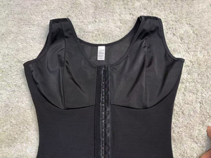 Plus Size Waist Trainer Shapewear <b>Bodysuit</b>, Double-Layer Tummy <b>Control</b> Open-Crotch Full Body Shaper with Hook-and-Eye Closure - Product Image 4