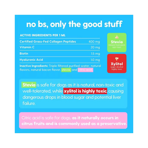 Bán buôn cao cấp Dog Collagen chất lỏng giọt chất lỏng uống 60ml 5 loại cỏ-Fed Collagen Biotin Hyaluronic Axit cho miễn dịch - Product Image 3