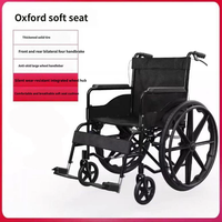 Fauteuil roulant manuel pliable portable avec fonction de toilette pour personnes âgées et handicapées, pour la maison et les voyages