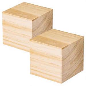 Cubos de Madera Maciza Pulida, Bloques Cuadrados Reutilizables para Manualidades, Proyectos de Bricolaje, Decoración Navideña y del Hogar - Marca 00 - Product Image 1