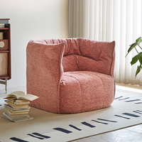 Canapé simple Brigandin avec tissu compressé, fauteuil de détente moderne et minimaliste pour salon, balcon et chambre