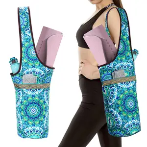 100% organico eco-friendly impermeabile palestra Yoga tappetino borsa di stoccaggio con Logo personalizzato all'ingrosso-borsa di tela per lo Yoga tappetino