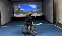 Simulateur de tennis numérique interactif pour l'intérieur avec projecteur – Machine de simulation de tennis compétitif