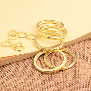 Großhandel 25mm 30mm Metall <span class=keywords><strong>Gold</strong></span> Flacher Schlüsselring Runder Schlüsselring Schlüsselanhänger - Product Image 5