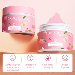 Crème exfoliante à l'acide de pêche 140g, hydratante, nettoyante pour les pores, gommage corporel - Product Image 2