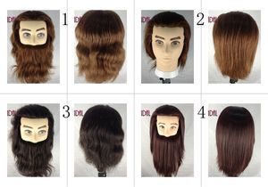 Tête de mannequin d'entraînement LINDAL en cheveux naturels de haute qualité avec support pour coiffure féminine - Product Image 6