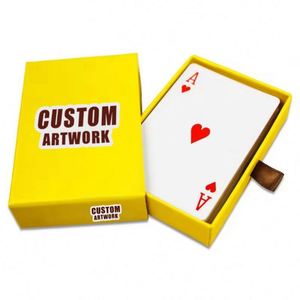 Manufacturer Print 100% PVC 58X88 63X88 Round Corner Custom <b>Playing</b> <b>Cards</b> With Leather Case Set - Product Image 4