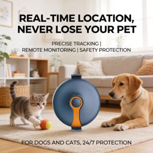 Localisateur <span class=keywords><strong>GPS</strong></span> intelligent sans fil pour animaux de compagnie avec émetteur-récepteur audio, positionnement des chiens et des chats, anti-perte, suivi à distance, localisateur d'animaux de compagnie - Product Image 2
