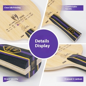 <span class=keywords><strong>Loki</strong></span> Kirin <span class=keywords><strong>K3</strong></span> Người Mới Bắt Đầu Đào Tạo Mái Chèo 7-Ply 5 Gỗ + 2 Carbon Tấn Công Ping Pong Bat Bóng Bàn Lưỡi Cho Tốc Độ Và Sức Mạnh - Product Image 2