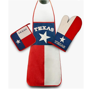 Juego de barbacoa de cocina con bandera de <span class=keywords><strong>Puerto</strong></span> Rico con delantal Guante de horno Soporte para ollas <span class=keywords><strong>El</strong></span> salvadoreño - Product Image 5