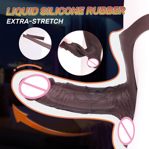 Großer Schwarzer Dildo Tragbare Dildos Höschen mit 19 cm Großem Schwarzen Dildo für Männer <span class=keywords><strong>Harness</strong></span> Erwachsenen-Sexspielzeug - Product Image 3