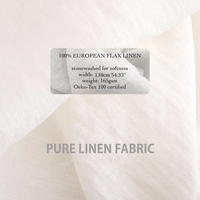 Tissu 100% Lin Lavé 165 GSM Couleur Unie Fil Teint Textile Lin pour Vêtements Chemises Robes