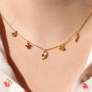 Collier personnalisé pour enfants, bijoux mignons en argent sterling 925, collier avec pendentif La Petite Sirène, collier plaqué or pour filles, bijoux fins pour femmes - Product Image 2