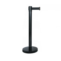 Poteau de barrière de circulation rétractable à double sangle pour le contrôle des foules