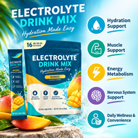 Poudre de boisson électrolytique Énergie Supplément à base de plantes Hydratation Soutien musculaire Métabolisme énergétique Marque privée OEM ODM Halal