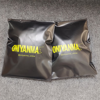 Sac à fermeture éclair en PVC noir imprimé, mini pochette givrée pour bijoux, petit sac en plastique à fermeture éclair, sac d'emballage en PVC à fermeture éclair pour bijoux