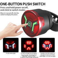 Lampu Belakang Sepeda LED Isi Ulang USB, Lampu Keselamatan Bersepeda Terang, Lampu Belakang Sepeda untuk Dewasa, Jalan Raya, Gunung