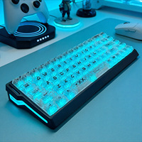 Claviers mécaniques avec touches transparentes imprimées PBT PC, best-seller transfrontalier, anglais/japonais/russe/coréen, rétroéclairés