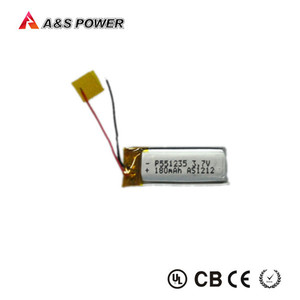 Batería de Polímero de Iones de Litio Recargable Pequeña A&S Power AS551013 de 3.7V 50mAh para Casco Inteligente - Product Image 2