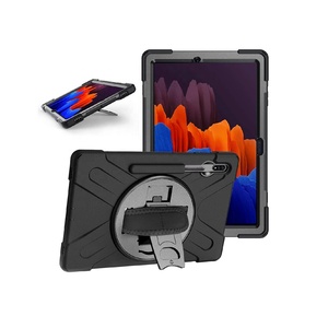 Silicone PC Rugged <span class=keywords><strong>360</strong></span> Độ Xoay Chống Sốc <span class=keywords><strong>Tablet</strong></span> Trường Hợp Tay Dây Đeo Đối Với Samsung Galaxy Tab S7 Cộng Với 2020 - Product Image 1