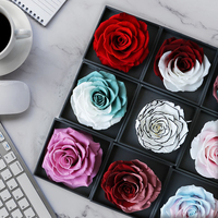 Décorations de la Saint-Valentin AYOYO, roses, boîte à bijoux, boîte à bijoux en acrylique avec fleurs préservées, boîte à bijoux avec rose éternelle