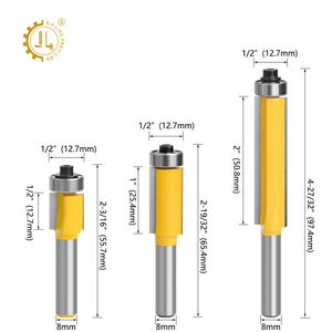 <span class=keywords><strong>Fraise</strong></span> <span class=keywords><strong>de</strong></span> toupie affleurante à tige <span class=keywords><strong>de</strong></span> 8mm avec roulement et garniture affleurante personnalisable OEM - Product Image 3