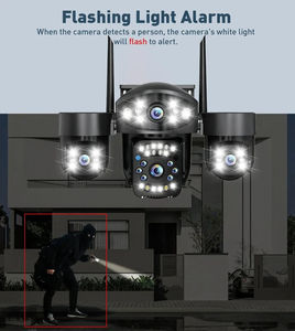 كاميرا أمان تعمل بالطاقة الشمسية بدقة 10K و20 ميجابكسل مع بطاقة SIM 4G للاستخدام الخارجي، 4 عدسات و4 شاشات، كاميرا PTZ مع تتبع الحركة التلقائي وتكبير 12X - Product Image 5