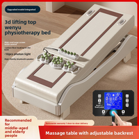 Lit de massage électrique intelligent multifonctionnel 4D pour le cou et la taille, avec thérapie par la chaleur et pierres de jade pour le corps entier
