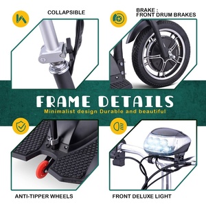 Scooter Elettrico a <span class=keywords><strong>3</strong></span> <span class=keywords><strong>Ruote</strong></span> con Batteria al Litio, Motore Brushless, Telecomando, Magazzino Europeo, <span class=keywords><strong>Ruote</strong></span> da 11 Pollici - Product Image 5
