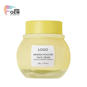 Private Label Skin Care Non-Comedogenic Organic Facial Cream Lotion Banana Anti Aging Moisturizer Face Cream For Dark Spots