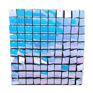 Nhỏ Shimmer Disc Air Hoạt Động Hiệu Ứng Sequin Panel 3d Lung Linh Wall Panel