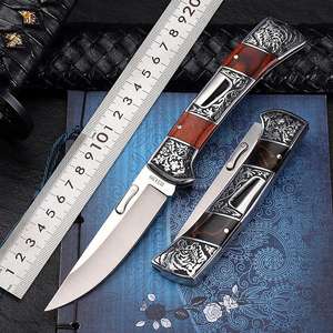Nuovo Design di fabbrica di alta qualità 7 cr17mov manico in legno personalizzato sopravvivenza <span class=keywords><strong>columbia</strong></span> coltello tascabile - Product Image 2