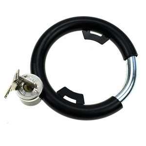 YH2004 Serrure de vélo en forme de fer à cheval unique 6*1200mm chaîne en acier avec serrure de <span class=keywords><strong>cadre</strong></span> de vélo noir sécurise la roue et le casque ensemble - Product Image 2